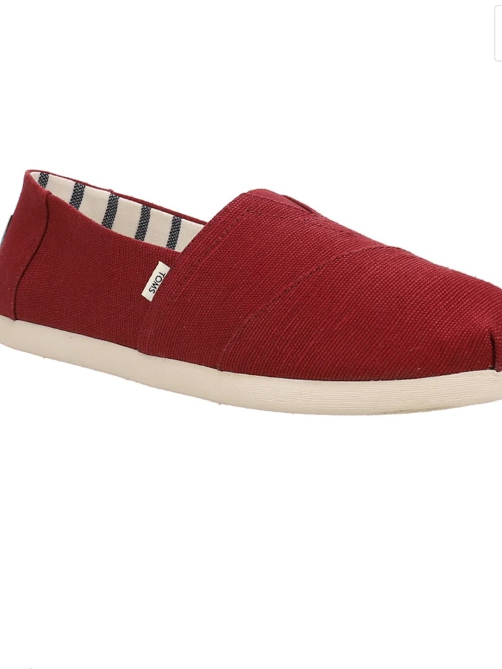 Toms Alpargata Classic Slip On Shoes Red Size 12 NWT
